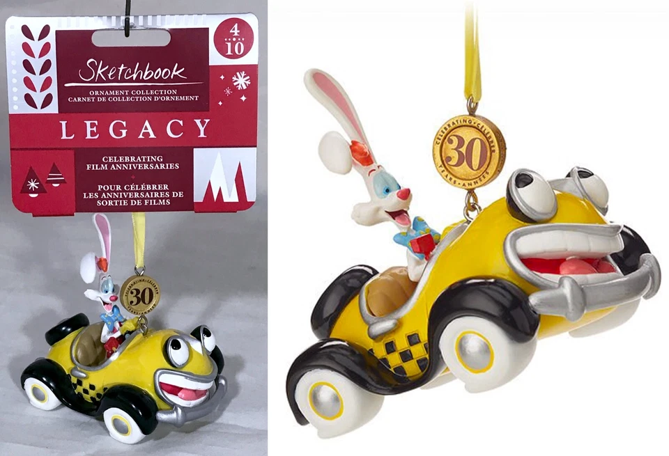 Roger Rabbit & Benny The CAB 2018 Disney Sketchbook Ornament 30 Years Legacy