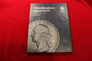 PARTIAL STARTER SET 12 SILVER WASHINGTON QUARTERS 34P-44P, WHITMAN COIN FOLDER - Picture 1 of 12