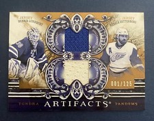 2010 Artifacts Tundra Tandems Dual Jersey 01/125 Henrik Lundqvist Zetterberg HOF