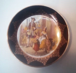 Regency Bone China Gold Black Dish Cries of London Yellow Primroses - Picture 1 of 4