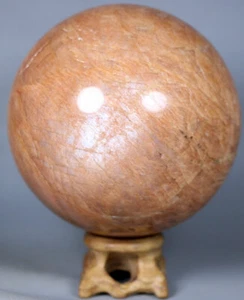 2.53lb Natural Peach Moonstone Crystal Polished ball / Redwoodstand - Madagascar - Picture 1 of 12