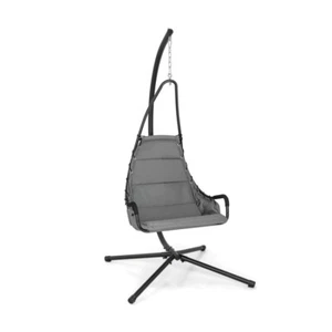 In/outdoor Hanging Swing Chair Extra Large Padded Seat W/ Heavy Duty Metal Stand - Picture 1 of 10