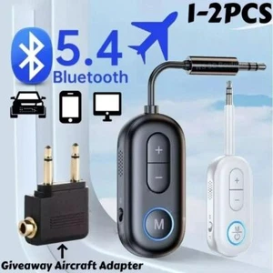 1-2PCS Bluetooth 5.4 Airplane Wireless Adapter TV Speaker Car For Apple android - Picture 1 of 14
