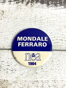 Vintage Mondale & Ferraro Campaign Button - Picture 1 of 3