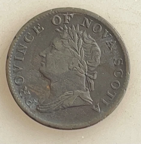 Provence of Nova Scotia Half Penny Token 1832 28mm Cover