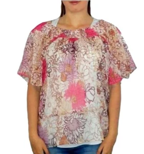 NEW 💖 👀💖 QUALITY BANKE B PINK & CREAM SEQUIN TOP SIZE 16/18 # 990* - Picture 1 of 5