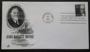 #1295 $5.00 JOHN BASSETT MOORE FDC - ART CRAFT CACHET - Smyrna, DE - Picture 1 of 1