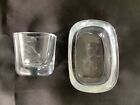 Vintage Strombergshyttan Heavy Crystal  Glass Pieces With Lion Motif
