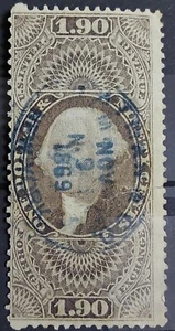 US 1869 Scott # r80 Revenue Stamp, Used - Picture 1 of 2