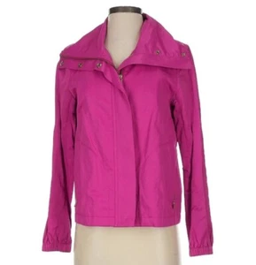 Talbots Hot Pink Raincoat Waterproof Windbreaker Jacket Womens Size 16 - Picture 1 of 11