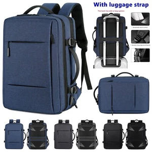 Hombres 16" Mochila Laptop Bolsa para Libros Escuela Exterior Bolsa de Viaje con Puerto de Carga USB - Imagen 1 de 41