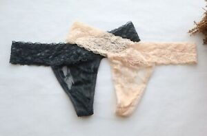 2 Pack Women Sexy Thong Floral Mesh T-back Underwear Hipster G-string Panties XS
