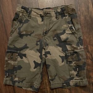 Arizona Youth Cargo Shorts Size 14 Camouflage Military Army 100% Cotton Teens