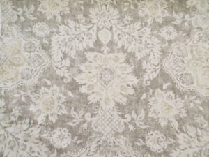 MAGNOLIA HOME BELMONT MIST GRAY DAMASK FLORAL UPHOLSTERY FABRIC $12.99/YD BTY