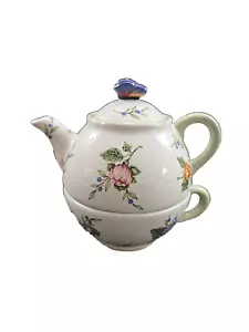 Princess House Vintage Garten stapelbare individuelle Teekanne mit Deckel & Tasse - Bild 1 von 12