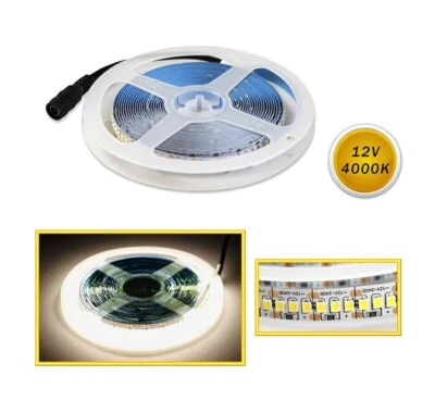 Striscia 1200 led luce naturale 4000k bobina strip 5 metri 2835 smd interno ip22 - Immagine 1 di 3