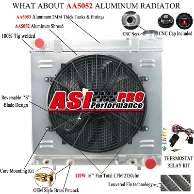 4 ROW Radiator Shroud Fan Relay For 2005-2011 2006 Dodge Ram Dakota ST SXT SLT - Изображение 1 из 4