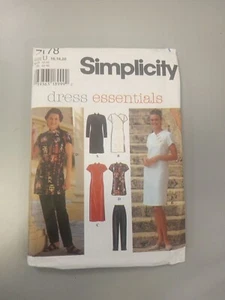 1990s SIMPLICITY 7178 SIZES 16 18 20 MISSES 'CHINA' DRESS TOP PANTS UC - Picture 1 of 3