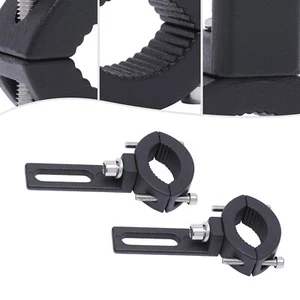 2PCS Motorcycle Fork Mount Bracket Fog Driving Head Light Lamp Clamp Holder Spot - Picture 1 of 16