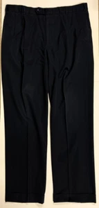 Brooks Brothers 346 Herren 38x32 Madison Fit Wolle Hose schwarz Plissee vorne Manschette - Bild 1 von 12