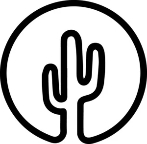 3.5" Cactus Circle Decal Sticker Sand Cacti Wander Travel Beach Hot Vacay Life - Bild 1 von 3