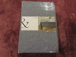 NWT Bed Bath & Beyond Olivia & Oliver Madison 70 " x 90 " Blue Tablecloth - Picture 1 of 9