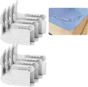 8PCS Heavy Duty Bed Sheet Holders Secure Sheets Tight for All Mattress Sizes - Picture 1 of 18
