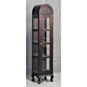 BLACKBURN LARGE DOME DISPLAY CABINET CHOCOLATE COLOUR - Picture 1 of 1
