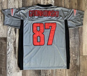 Rob Gronkowski #87 New England Patriots Jersey Gray Reebok Size 52