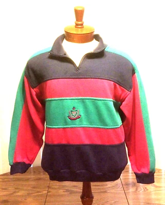 Sudadera Carriage Court De Colección Para Mujer Bloque de Color 1/4 Cremallera Pullover Mezcla de Algodón M Foto 1 de 4