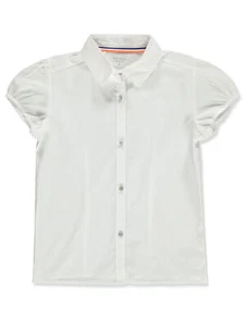 French Toast Girls' Rhinestone Blouse Color: white Size: 6 - Picture 1 of 1