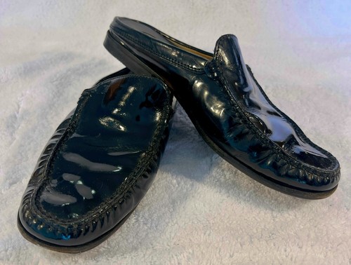 TOD’S VINTAGE TOD'S sandali slip on neri in pelle verniciata donna EU 36 5