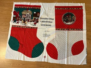 Cut And Sew Fabric Panel 31” Devonshire Village Christmas Stocking - Picture 1 of 5