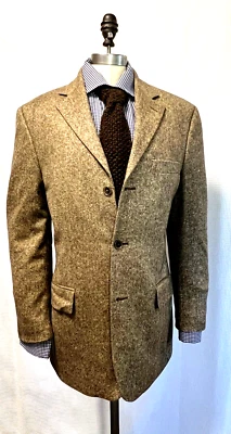 LORO PIANA CASHMERE 4 ARNOLD BRANT Mens Sport Coat Jacket BROWN 40R SIDDE VENT * - Image 1 of 4