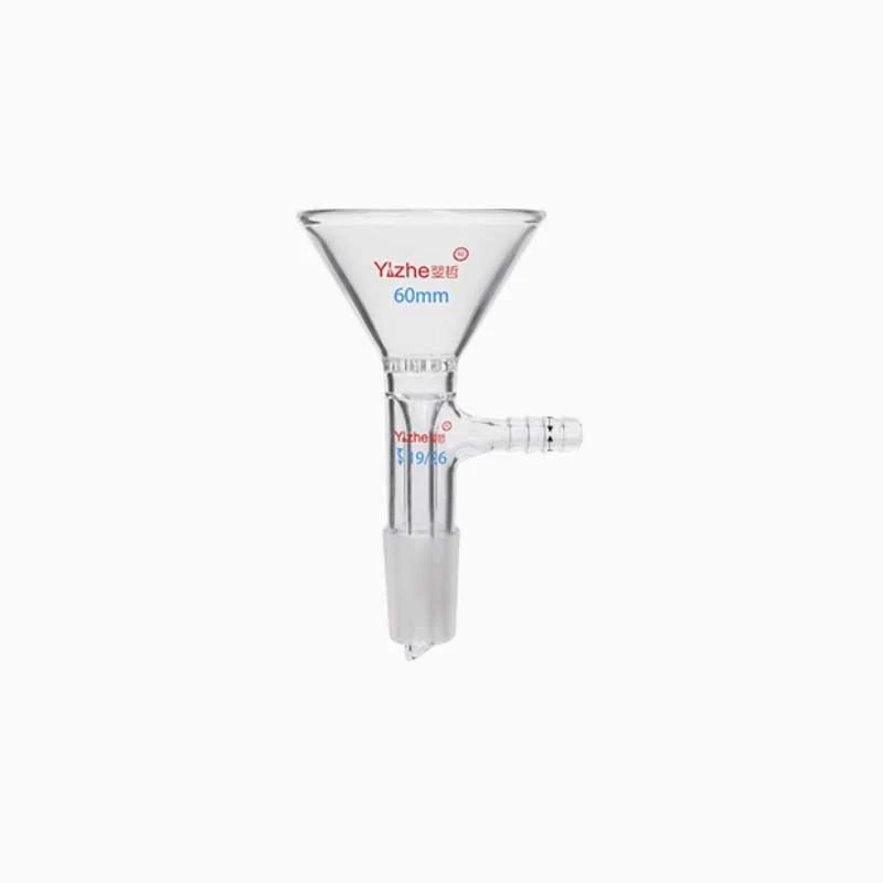 60mm Transparent Glass Filter Funnel with 19/26 Standard Joint School Lab Use - Image 1 of 1
