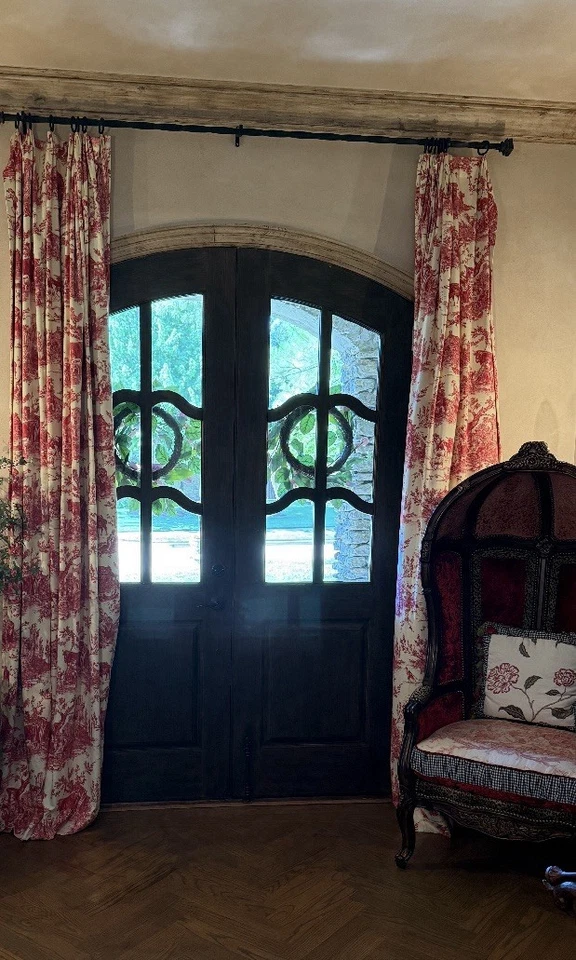 Занавески для туалета Thibaut Chateau De Lois - полностью на подкладке/черные - Изображение 1 из 4