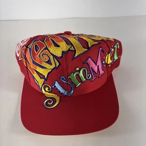 Vintage Coca Cola Coke Snapback Hat Cap Red Hot Summer All Over Big Logo 90s AOP - Picture 1 of 12