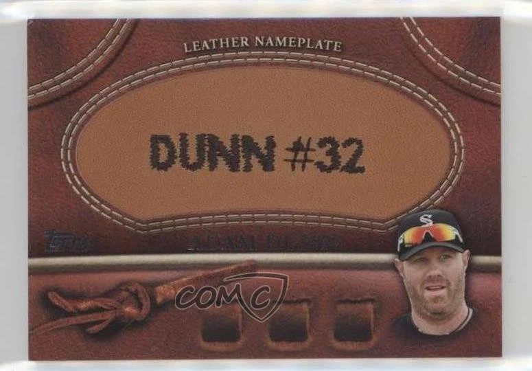 2011 Topps Manufactured Glove Leather Nameplate Adam Dunn #MGL-ADU - Image 1 of 2