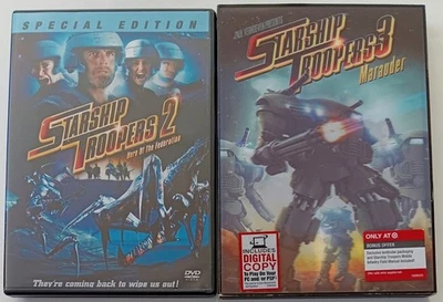 Starship Troopers 2 Special Edition & Marauder w/Lenticular Slipcover DVD Lot x2 - Image 1 of 4