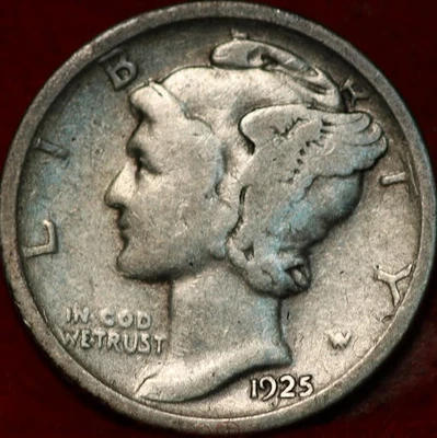 1925-D Denver Mint Silver Mercury Dime - Image 1 of 2