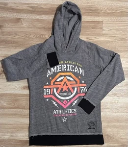 American Fighter Gray Premium Athletic Training 1947 Biker BKE Womens Med Hoodie - Picture 1 of 6
