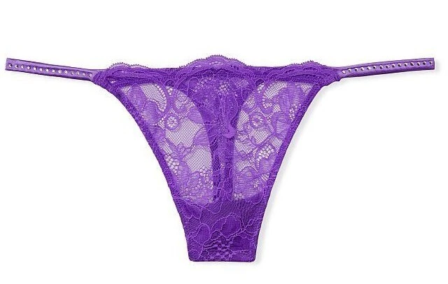 VICTORIAS SECRET 非常性感 SUBTLE SHINE BLING LACE THONG PANTY XS S M L XL 全新带标签 — 第 1/1 张图片