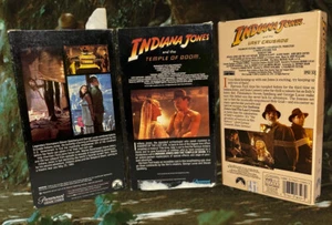 Indiana Jones VHS Set Vintage Raiders Temple And Crusade 80s 1980s - Picture 1 of 11