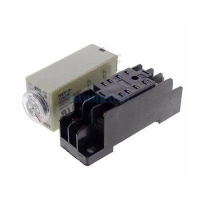 1s 10s 30s 60s 10m 60m Time Power On Delay Relay H3Y-2 Solid-State DPDT 8 Pins - Image 1 of 2