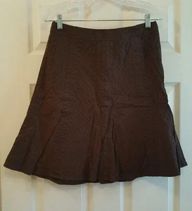 GAP 2 Schlag Rock Karriere Biesen gefüttert Baumwolle braun Freizeit knielang A3  - Bild 1 von 11