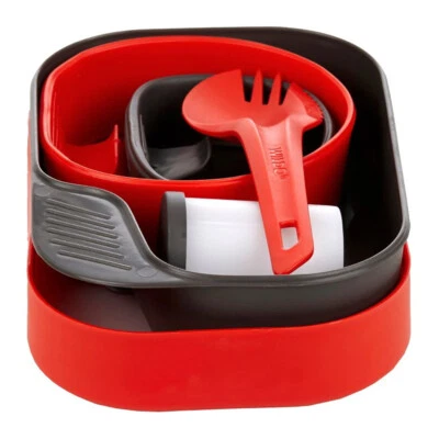 7pc Wildo Camp-A-Box Complete Camping Kit Utensils/Bowl/Plate/Cup Dinner Set Red - image 1 of 3