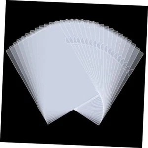40PCS Plastic Clear Document Folders,L-Type Clear Plastic Folders no label bag - Picture 1 of 7