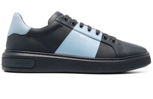 Bally MItty Men's Leather Sneakers Shoes Black Blue US 13 /EU 12 MK024094 - Picture 1 of 12
