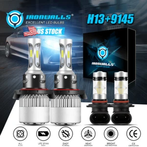For Chevrolet HHR 2006-2011 4PCS 6000K LED Headlight Hi/Lo Beam+Fog Lights White - Foto 1 di 12