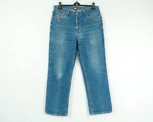 TOMMY HILFIGER Vtg Men W34 L30 Straight Jeans Denim Pants Trousers Zip Fly Retro - Picture 1 of 14